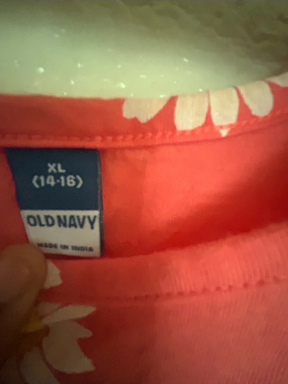 Old Navy Coral Daisy Tiered Dress